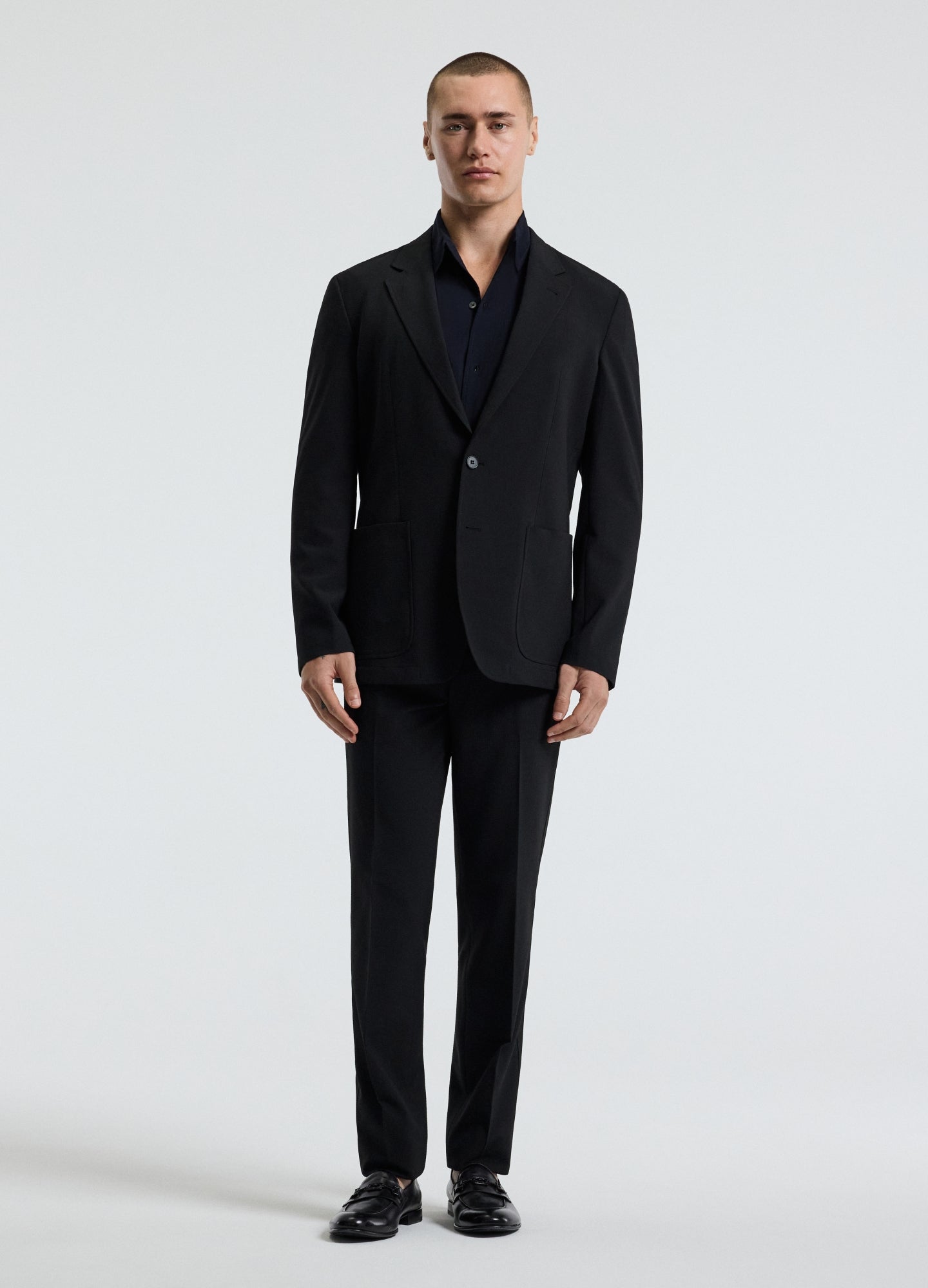 Tech Seersucker Blazer Black