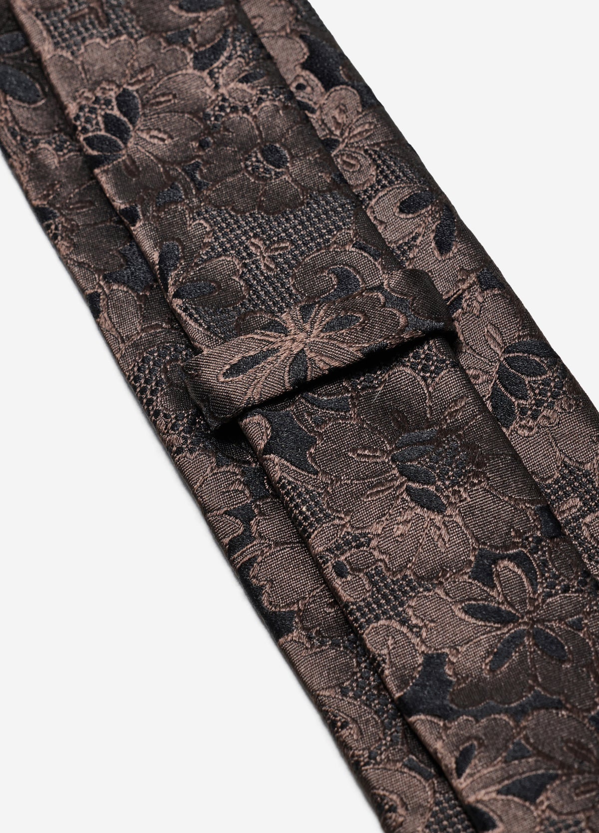 Botanique Jacquard Silk Tie Dark Chocolate