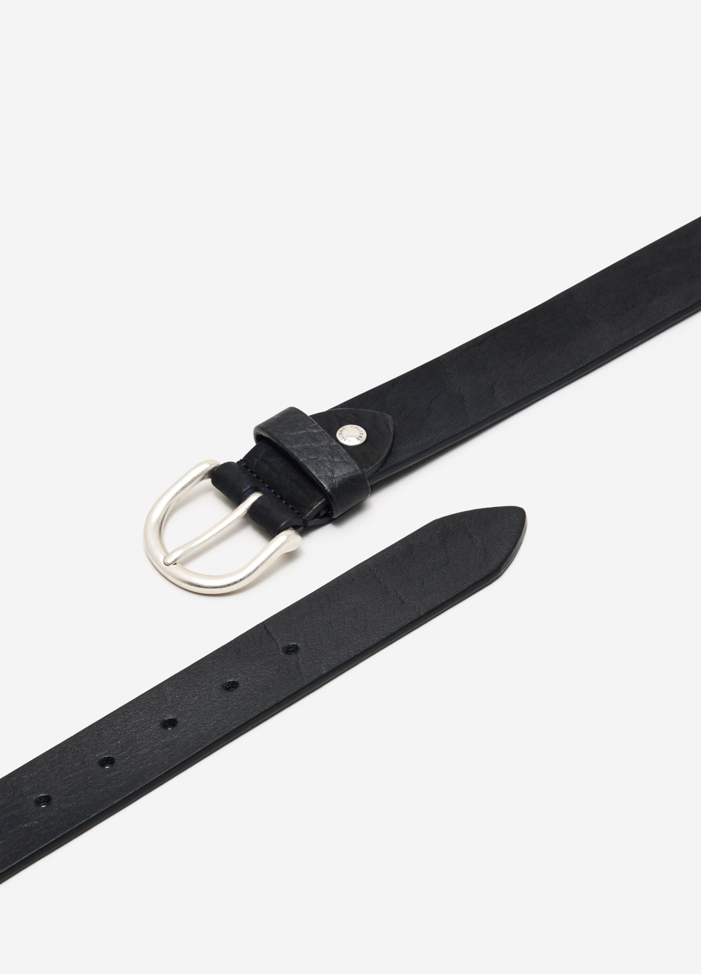 Leather Rivet Belt Black