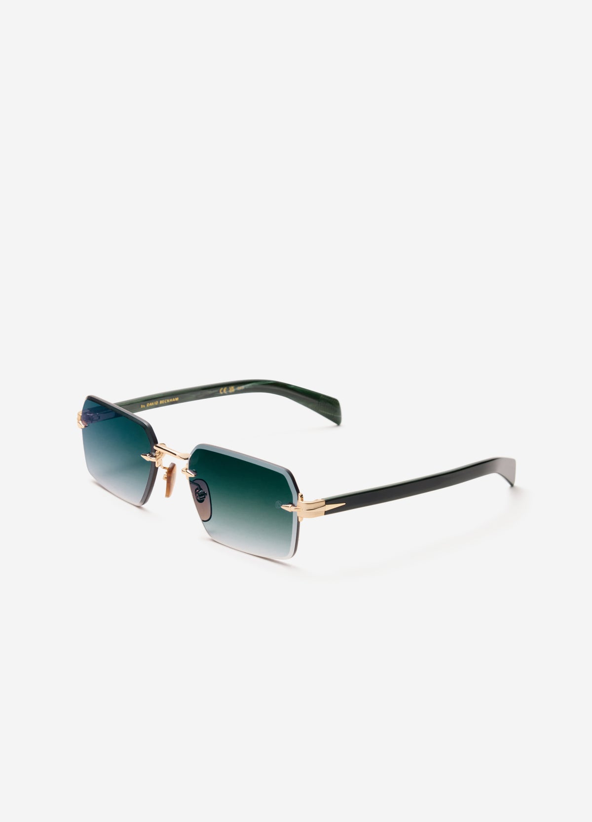 David Beckham Rectangle Geometric Sunglasses Green Combo