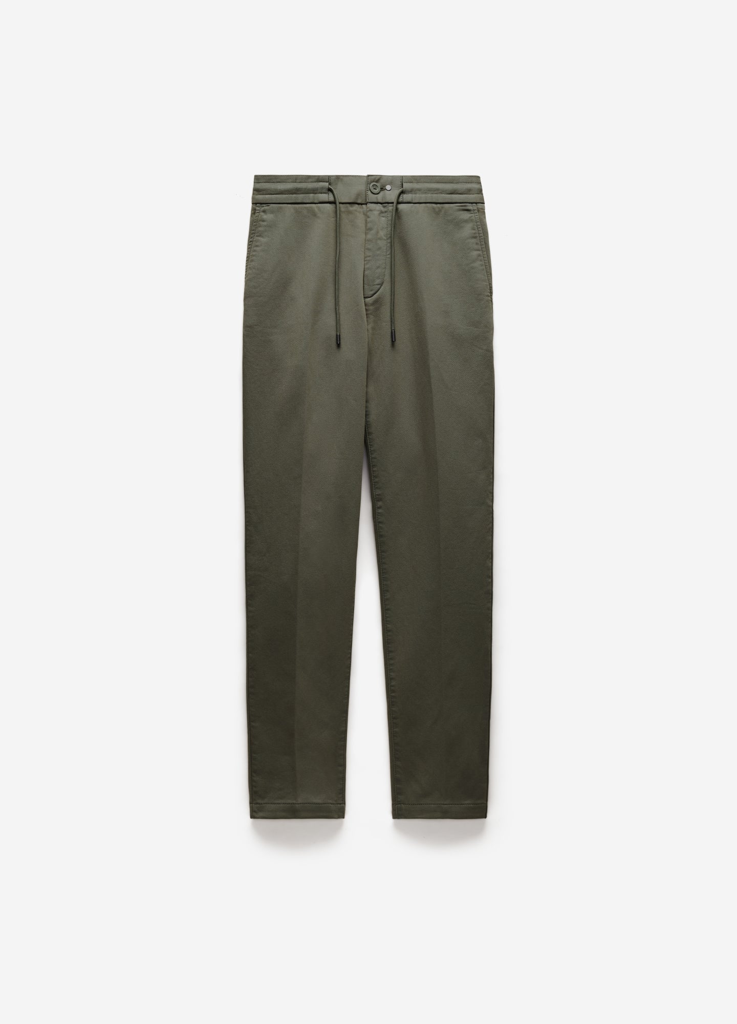 Dobby Denim Drawstring Pants Khaki