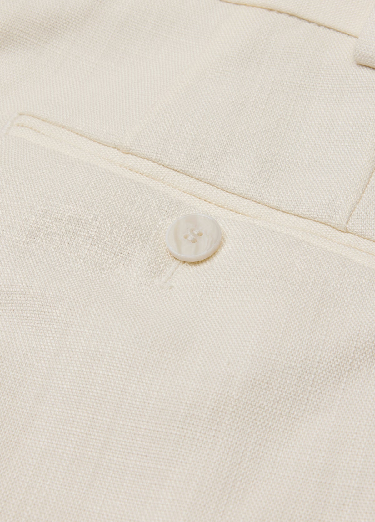 Relaxed Pleat Textured Shorts Ivory