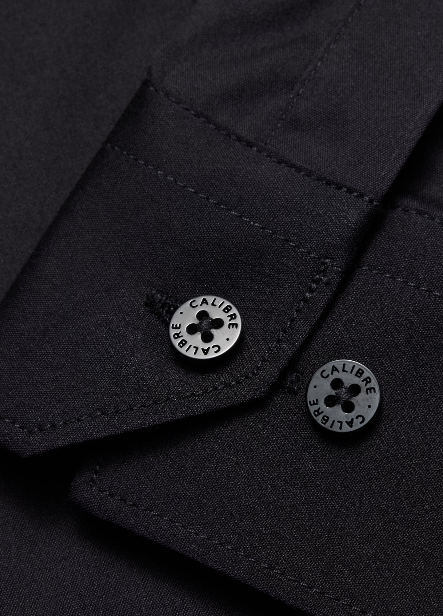 Stretch Cotton Poplin Shirt Black