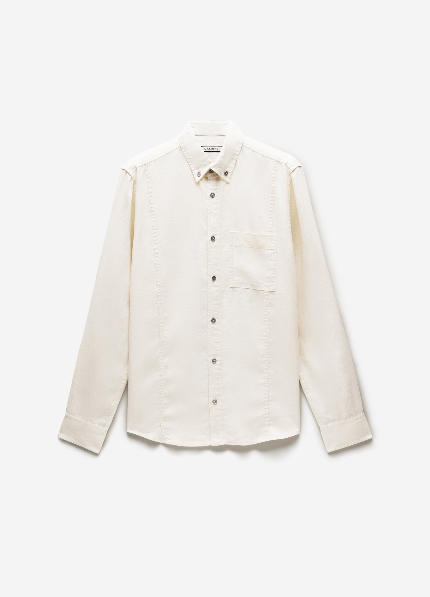 Washed Linen Button Down Shirt Cream