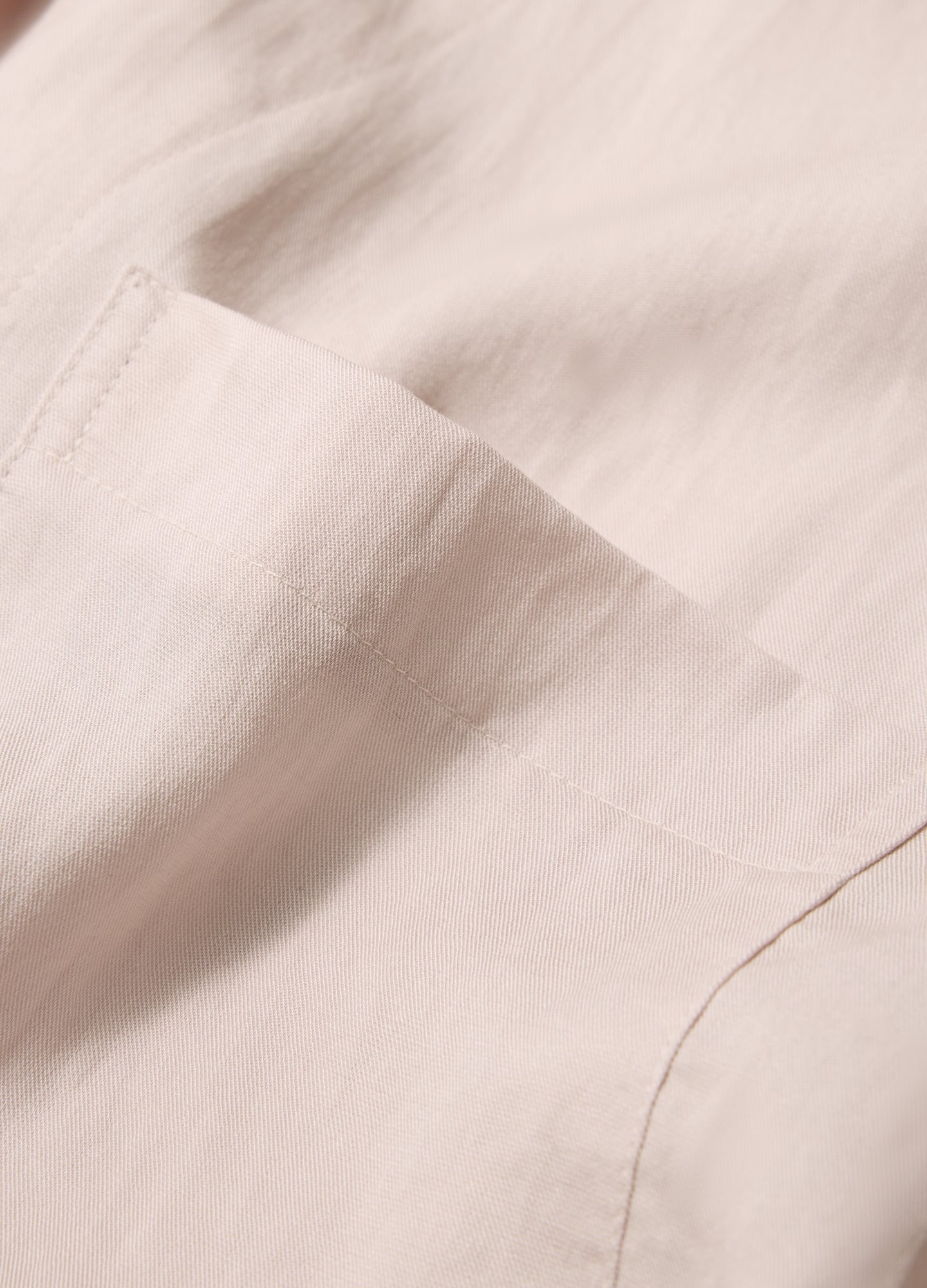 Washed Twill Short Sleeve Shirt Musk