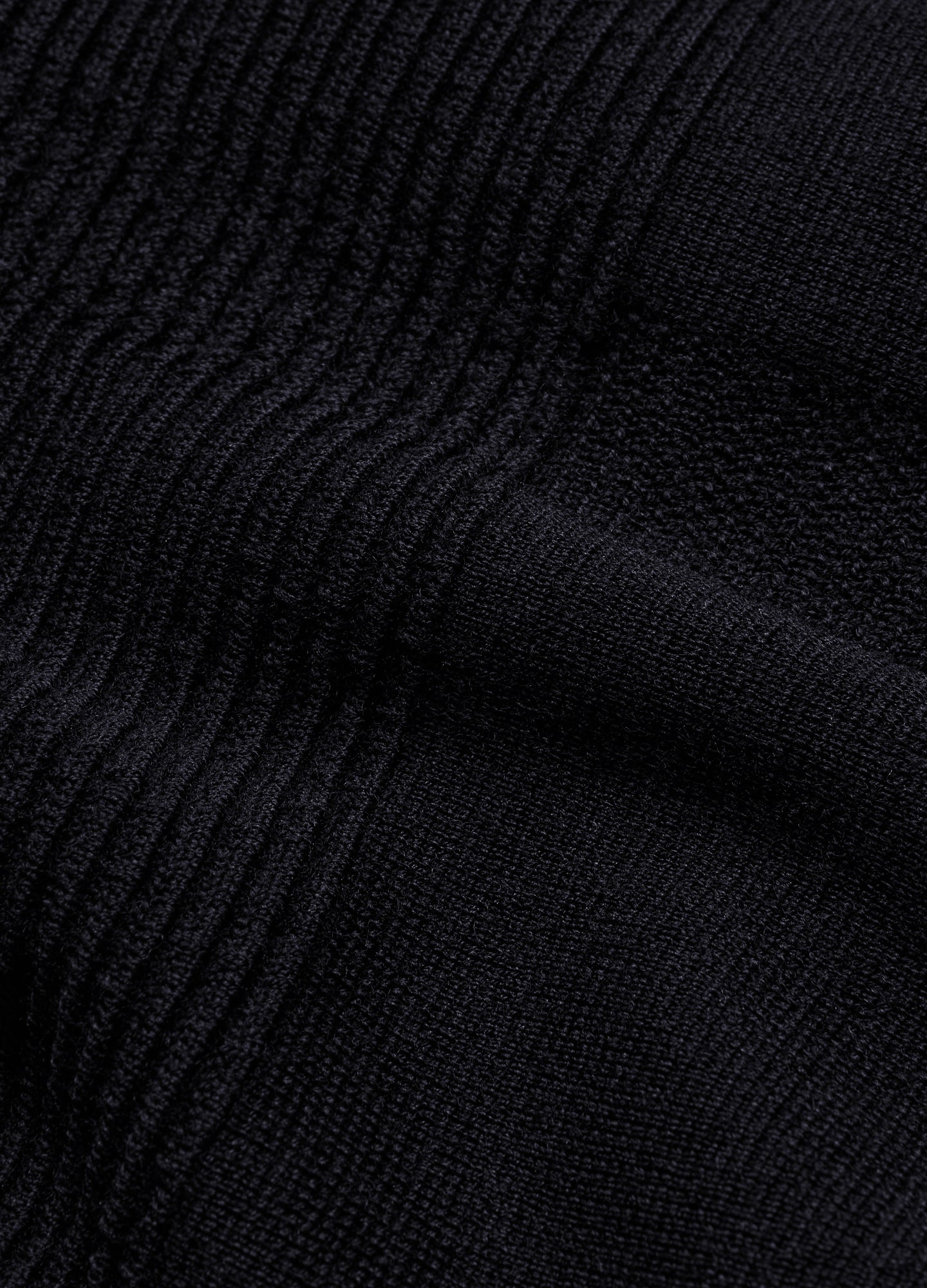 Merino Wool Crew Neck Sweater Black
