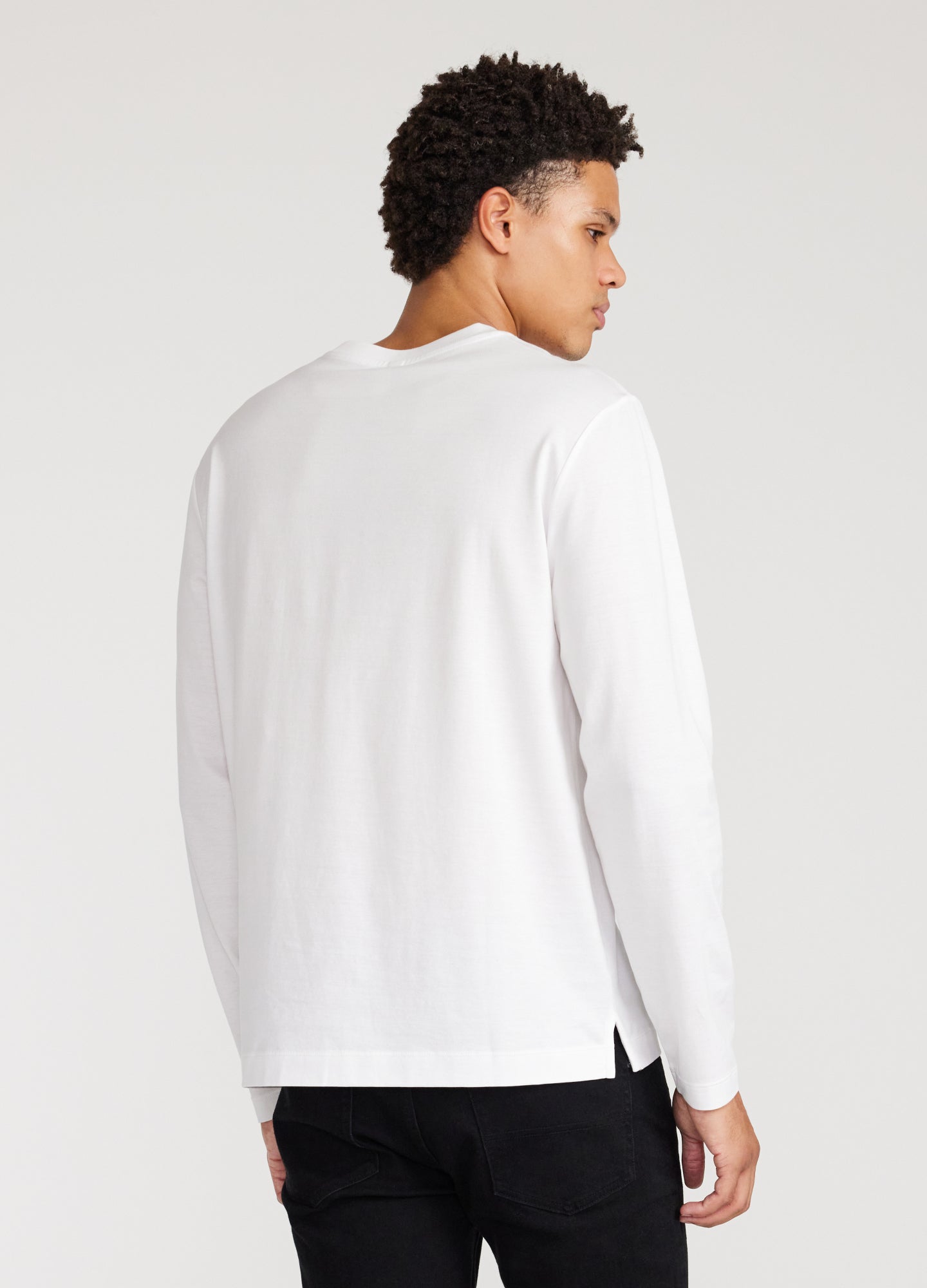 Long Sleeve Jersey Crew White
