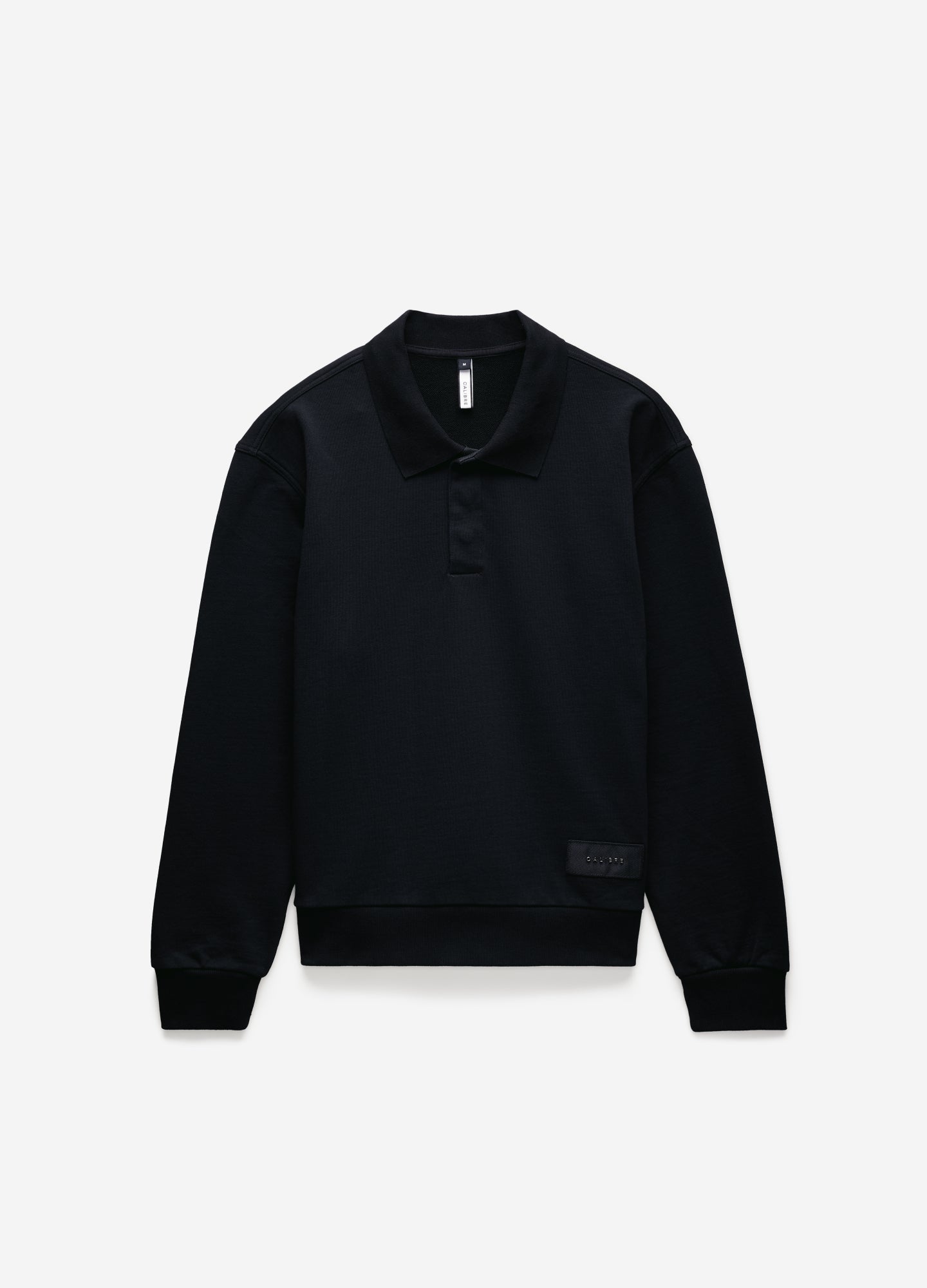 Polo Neck Sweat Top Black