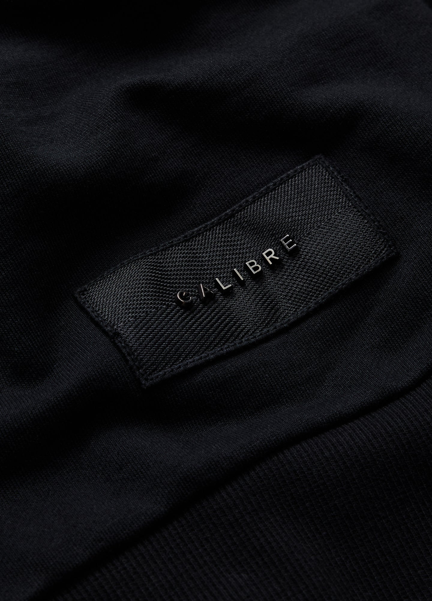 Polo Neck Sweat Top Black