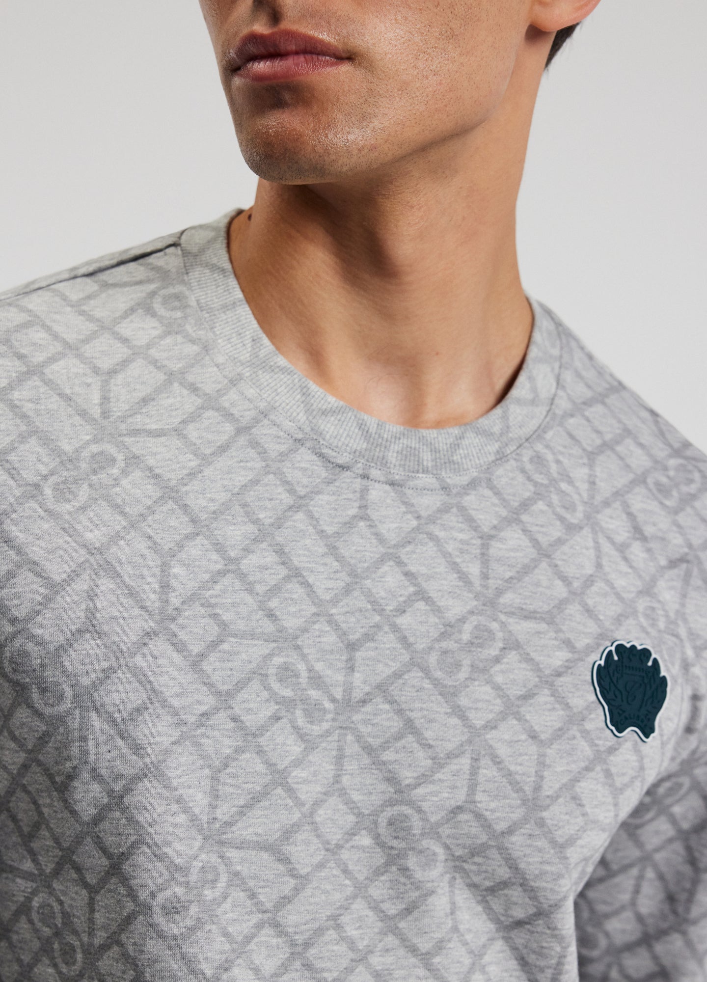 All Over Monogram Sweat Grey Marle