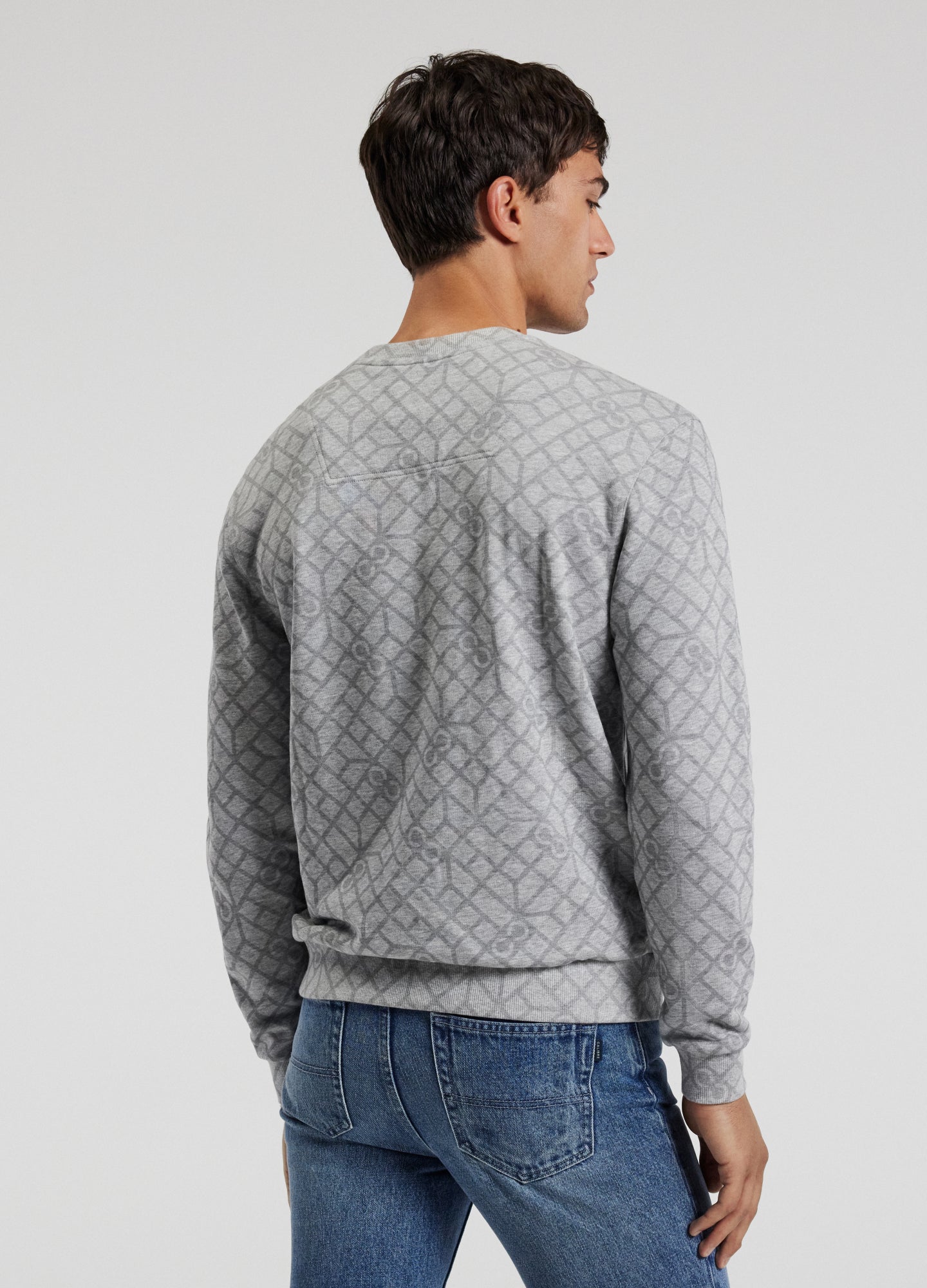 All Over Monogram Sweat Grey Marle