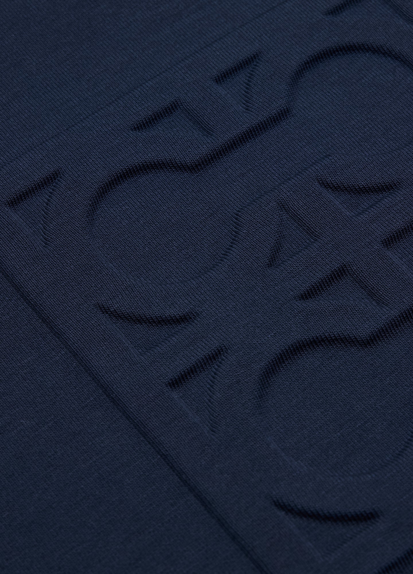 Embossed Logo Short Sleeve Sweat Top Mid Blue
