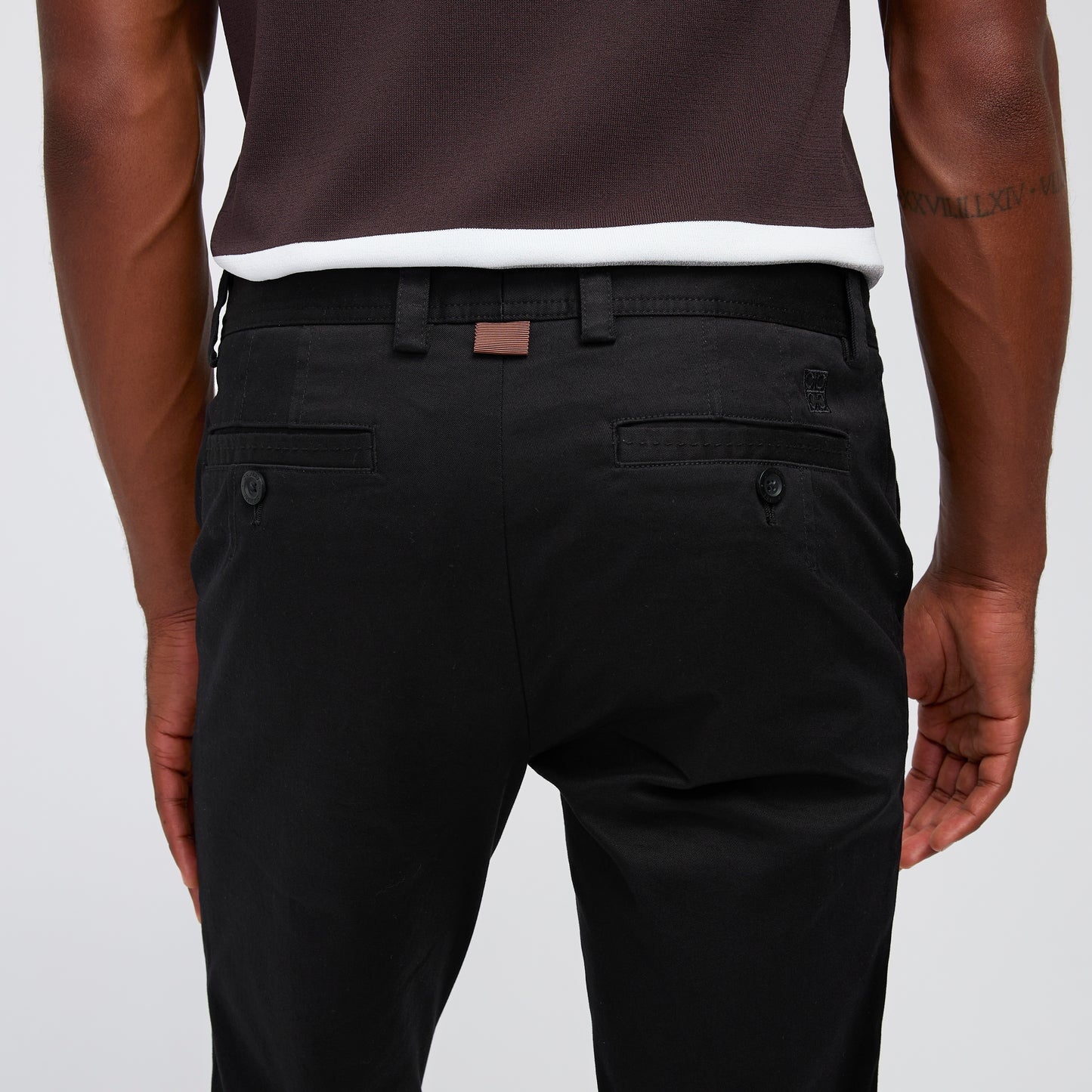 Slim Fit Cotton Stretch Chinos Black