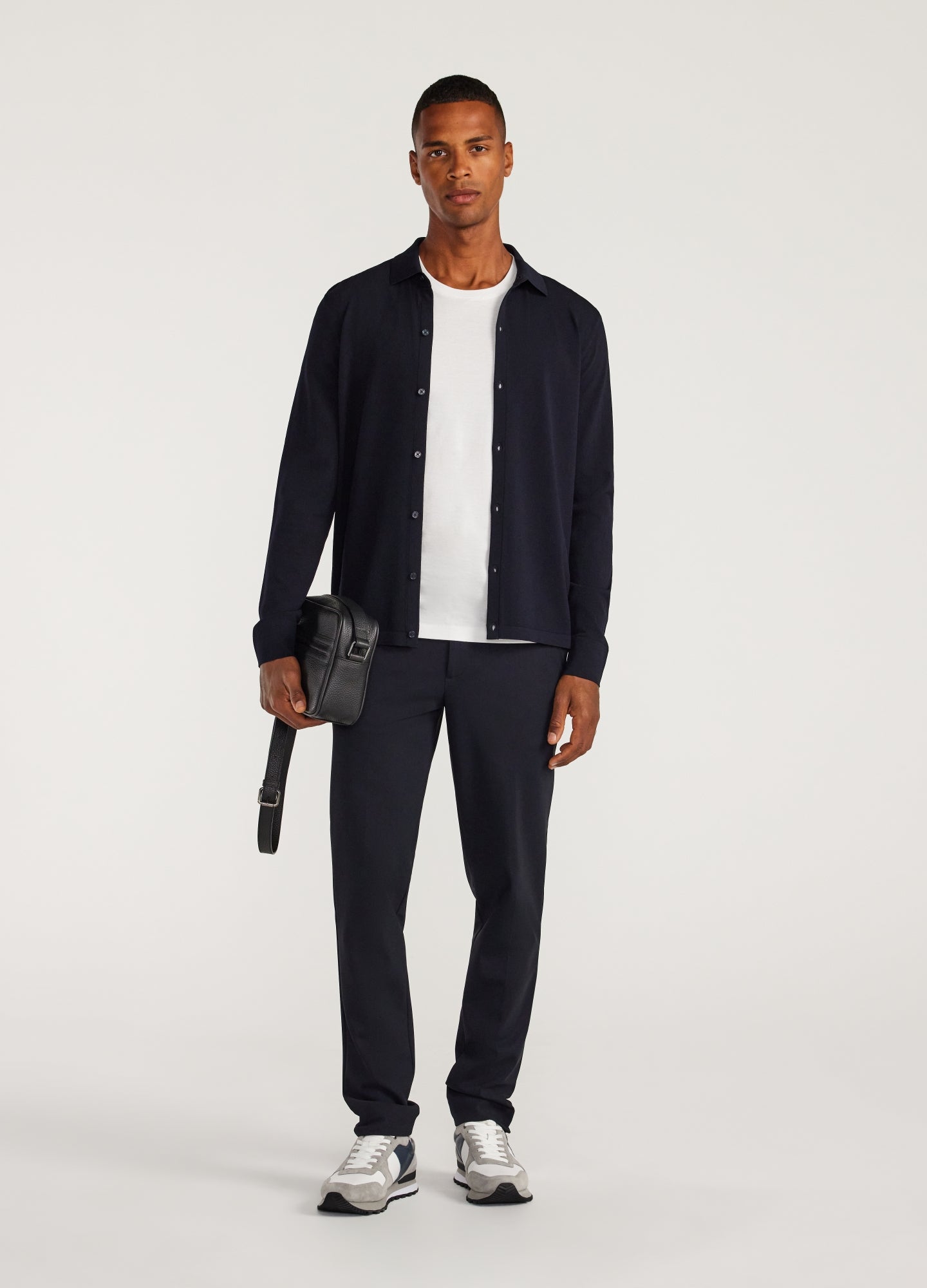 Slim Fit Knit Pants Navy Dark