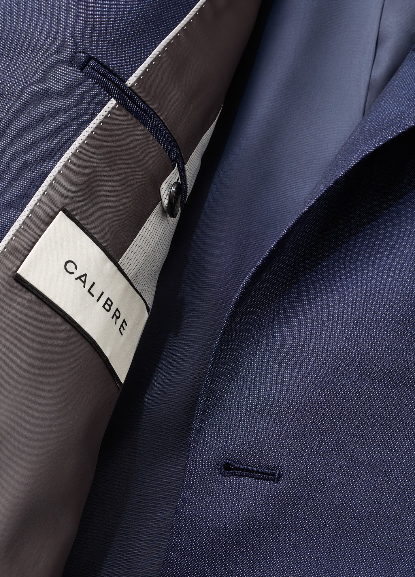 Pinpoint Twill Suit Jacket Blue