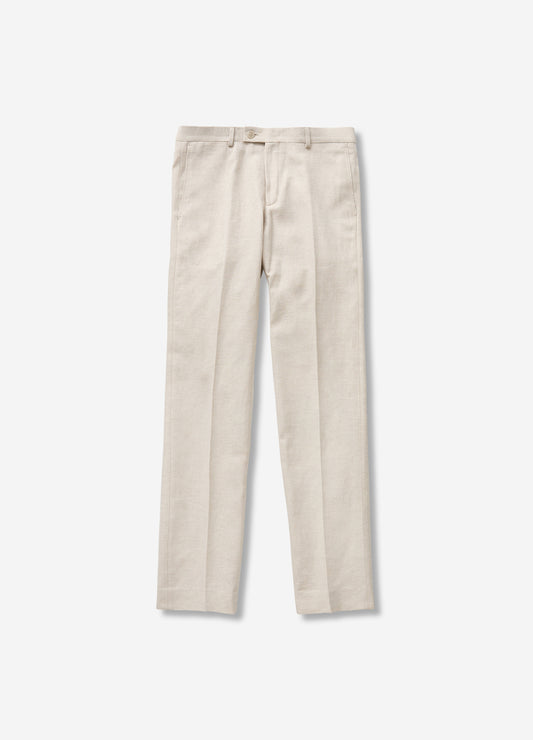 Linen Cotton Twill Suit Pants Natural