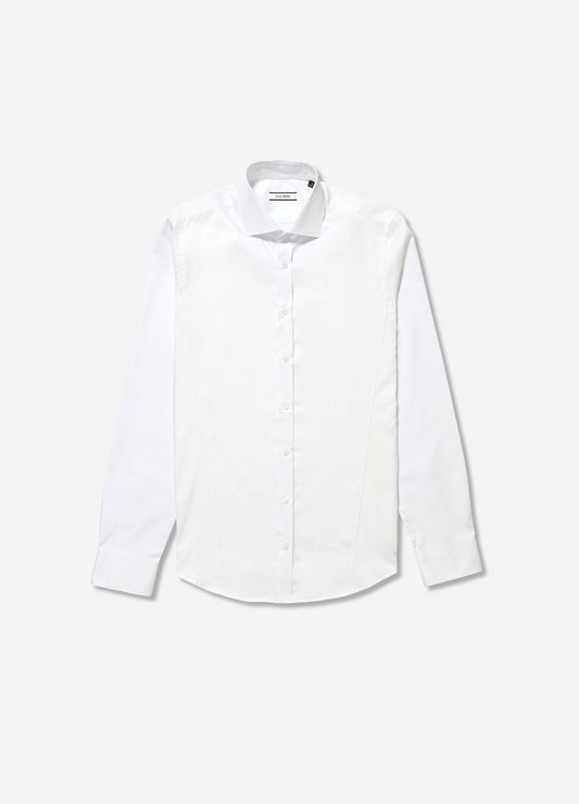 Signature Tailored Twill Shirt White