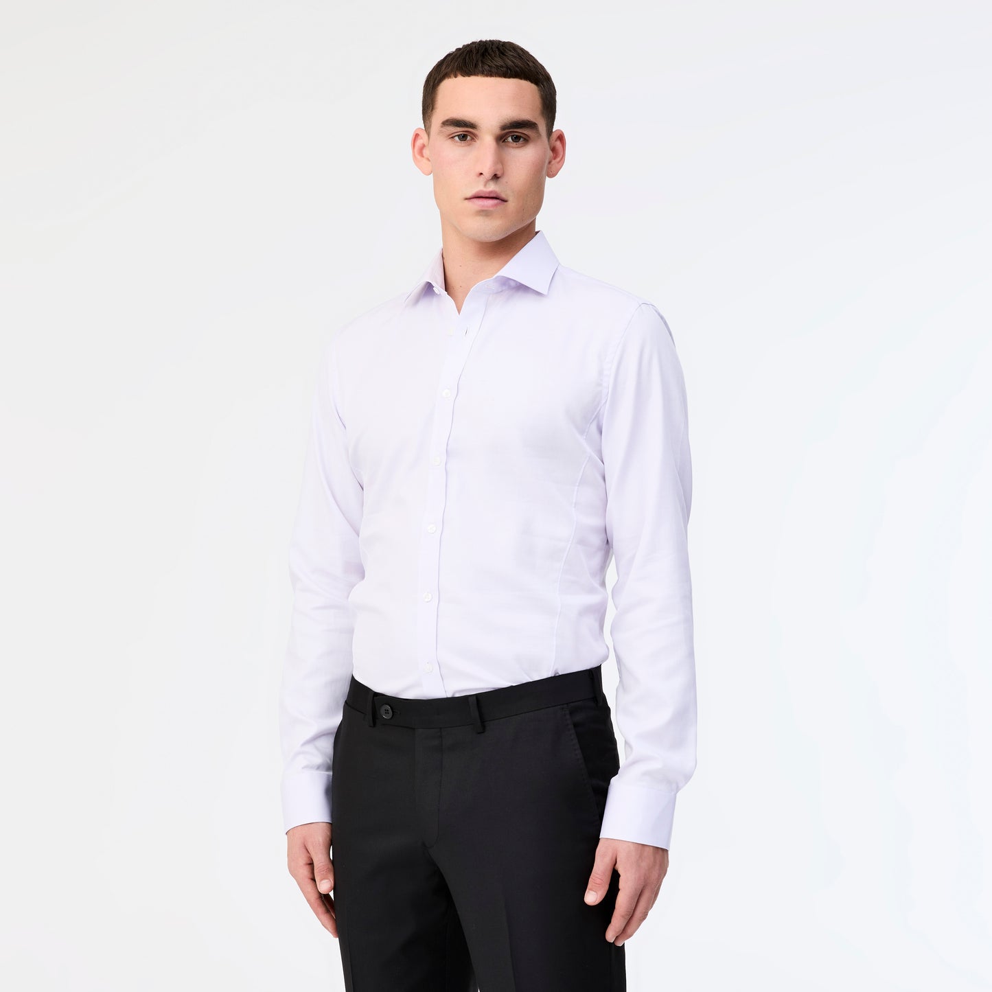 Tailored Fit Micro Dobby Shirt Lilac