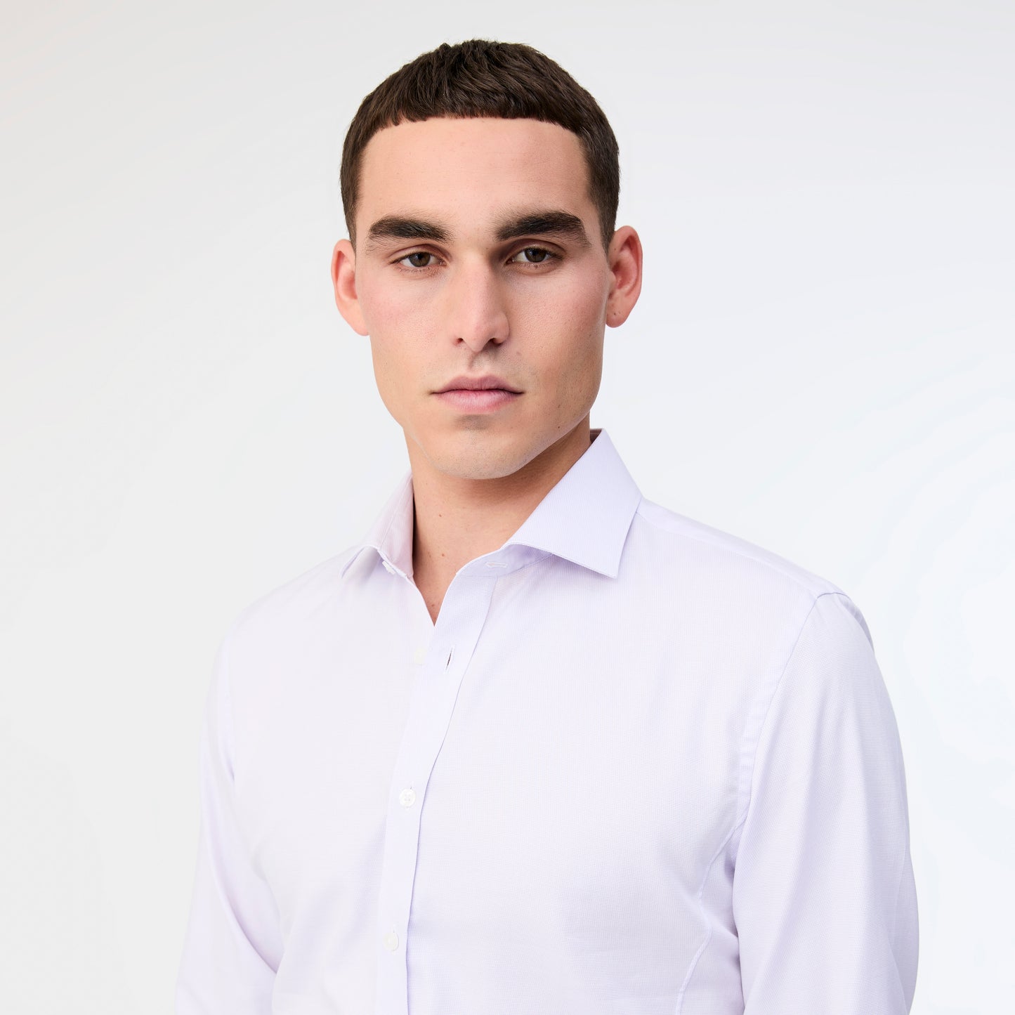 Tailored Fit Micro Dobby Shirt Lilac