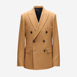 Double Crepe Double Breasted Jacket Camel
