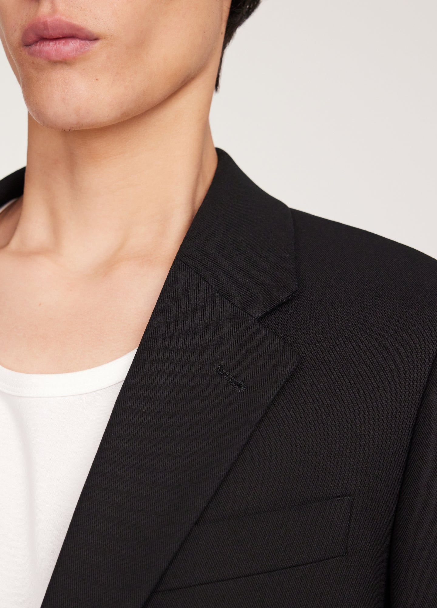 Relaxed Cotton Blazer Black