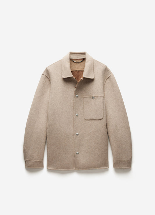 Double Face Shirt Jacket Oatmeal
