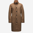Double Face Funnel Neck Coat Beige Combo