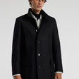 Military Melton Coat Black