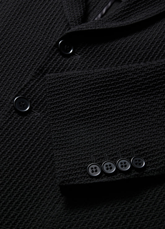 Textured Blazer Black