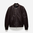 Leather Bomber Jacket Wine