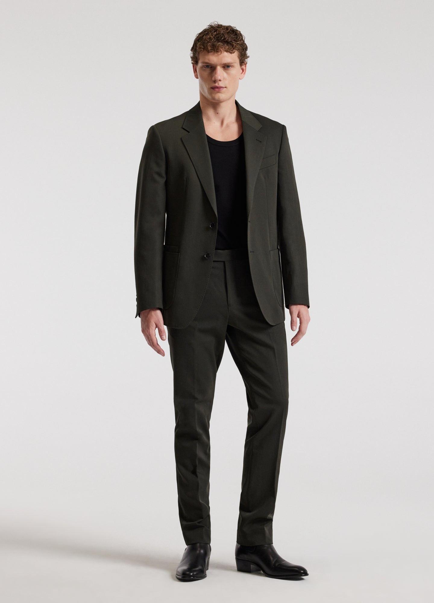 Tech Wool Blazer Dark Green