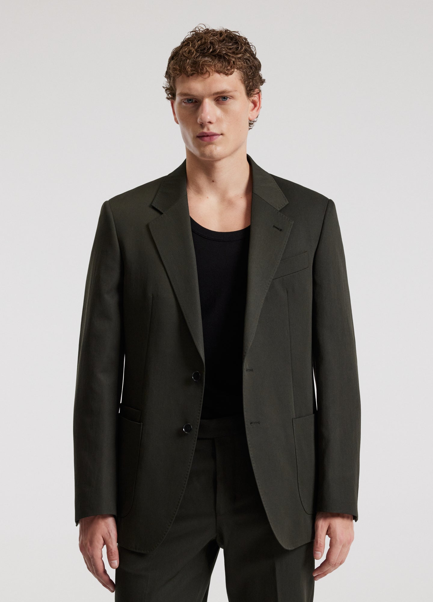 Tech Wool Blazer Dark Green