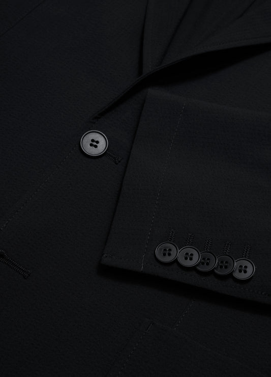 Tech Seersucker Blazer Black