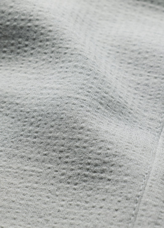 Tech Seersucker Double Breasted Blazer Silver