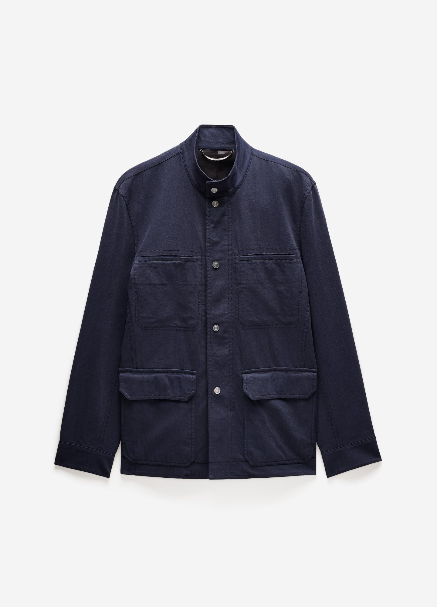 Stand Collar Utility Jacket Navy