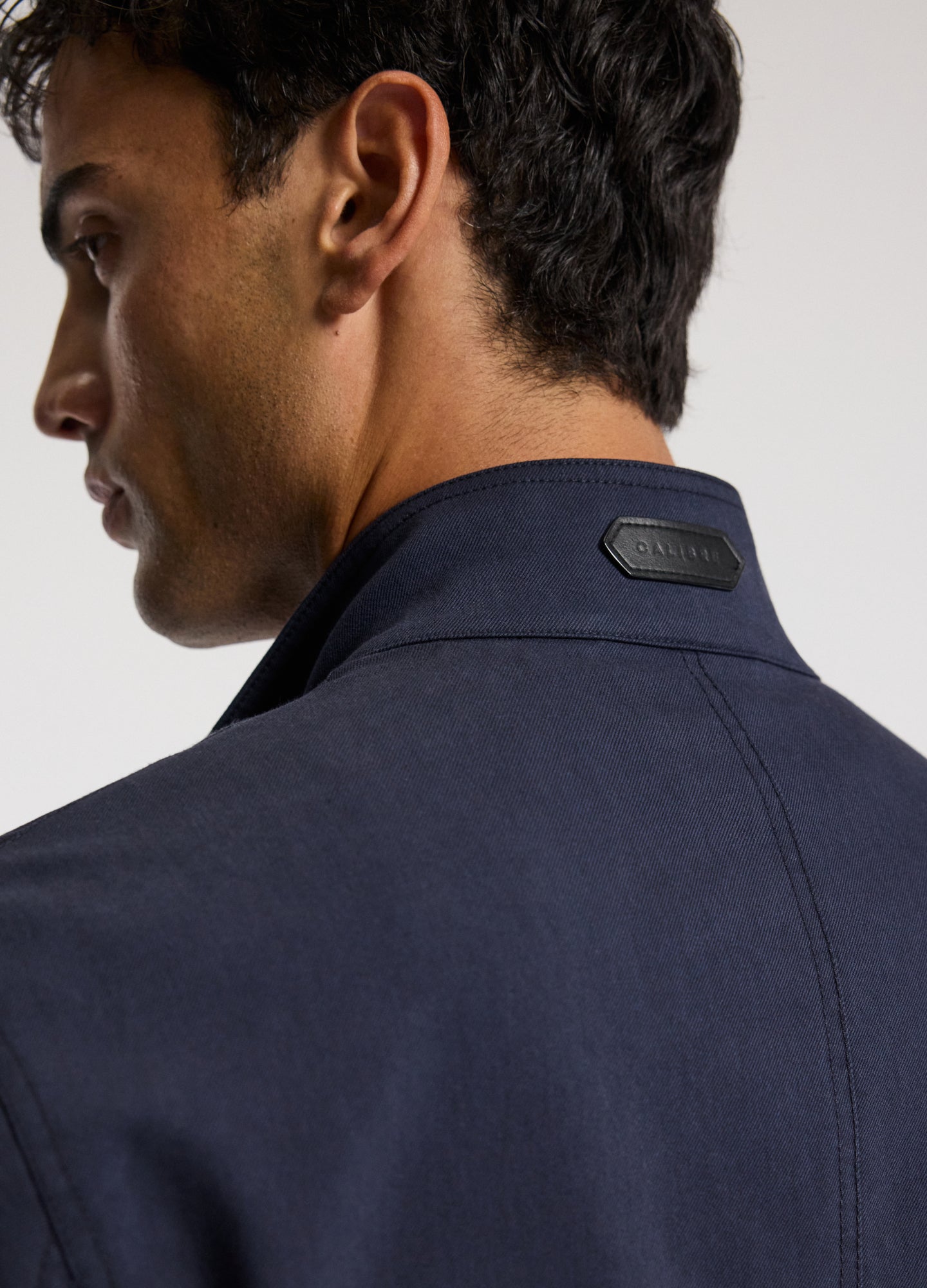 Stand Collar Utility Jacket Navy