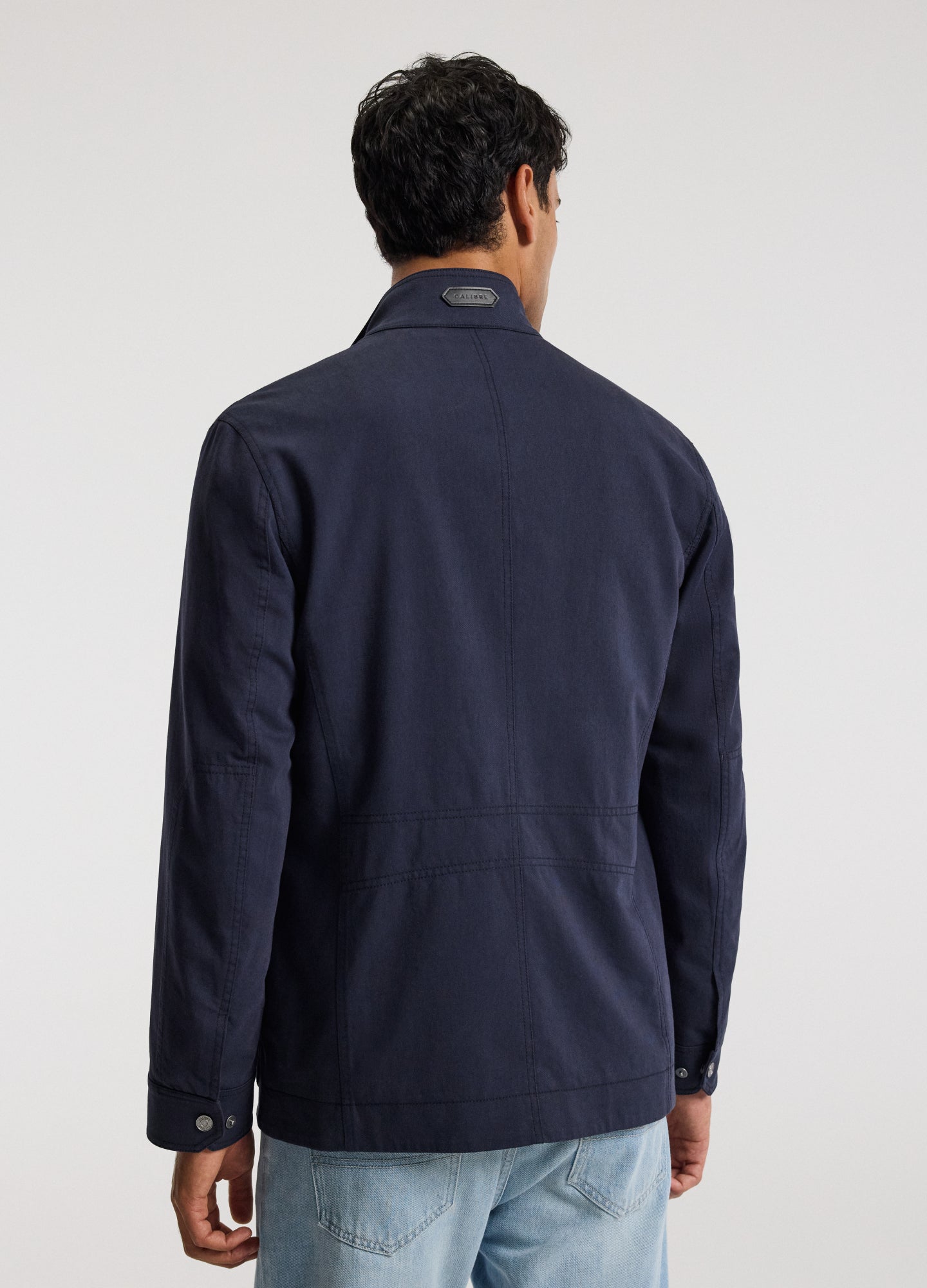 Stand Collar Utility Jacket Navy