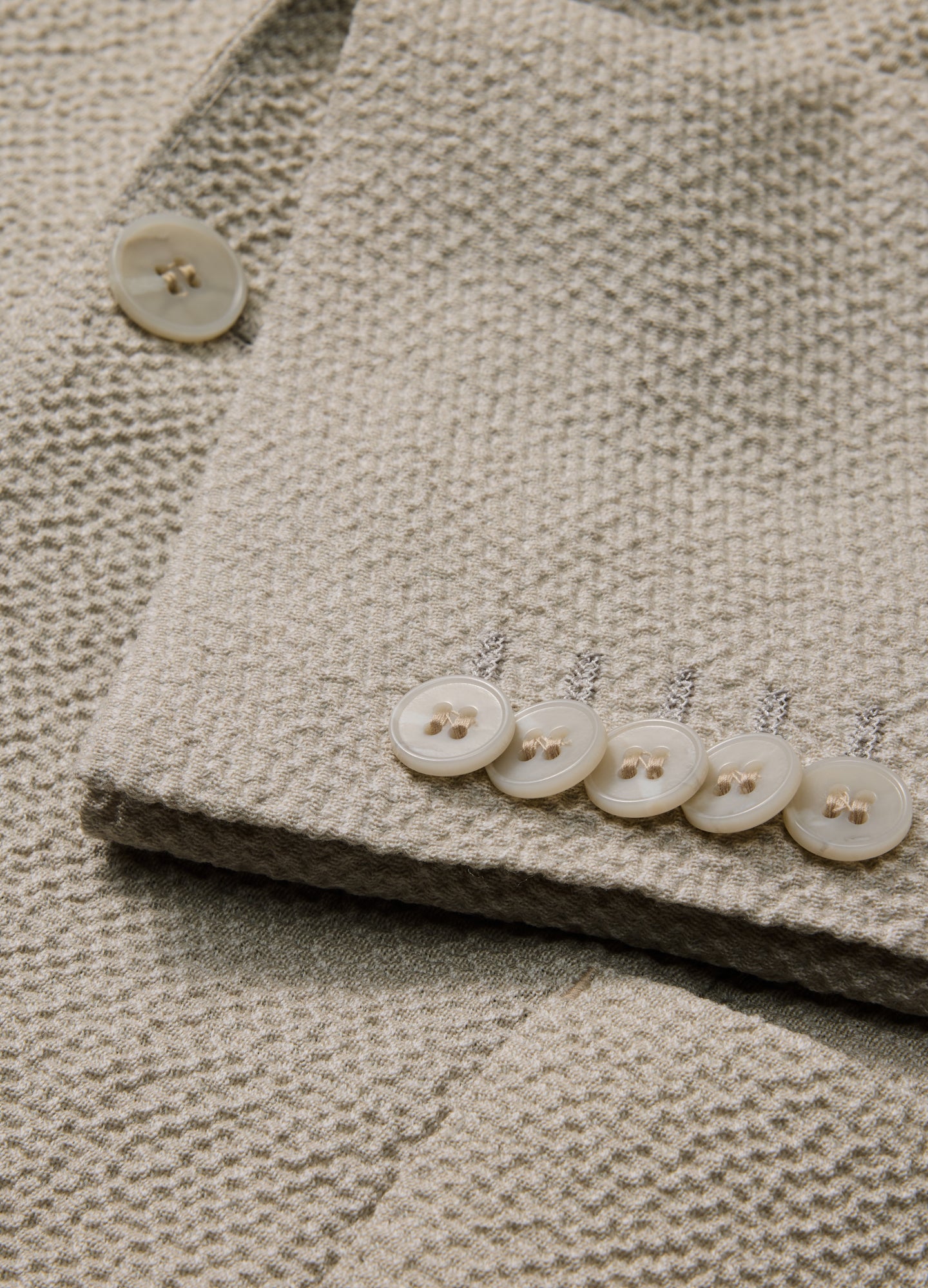 Unstructured Textured Blazer Neutral