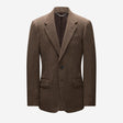 Unstructured Micro Jacquard Wool Blazer Mocha