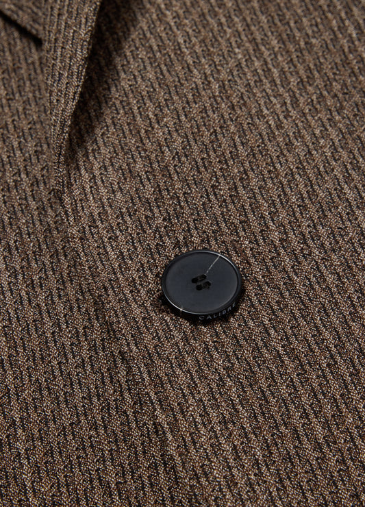 Unstructured Micro Jacquard Wool Blazer Mocha