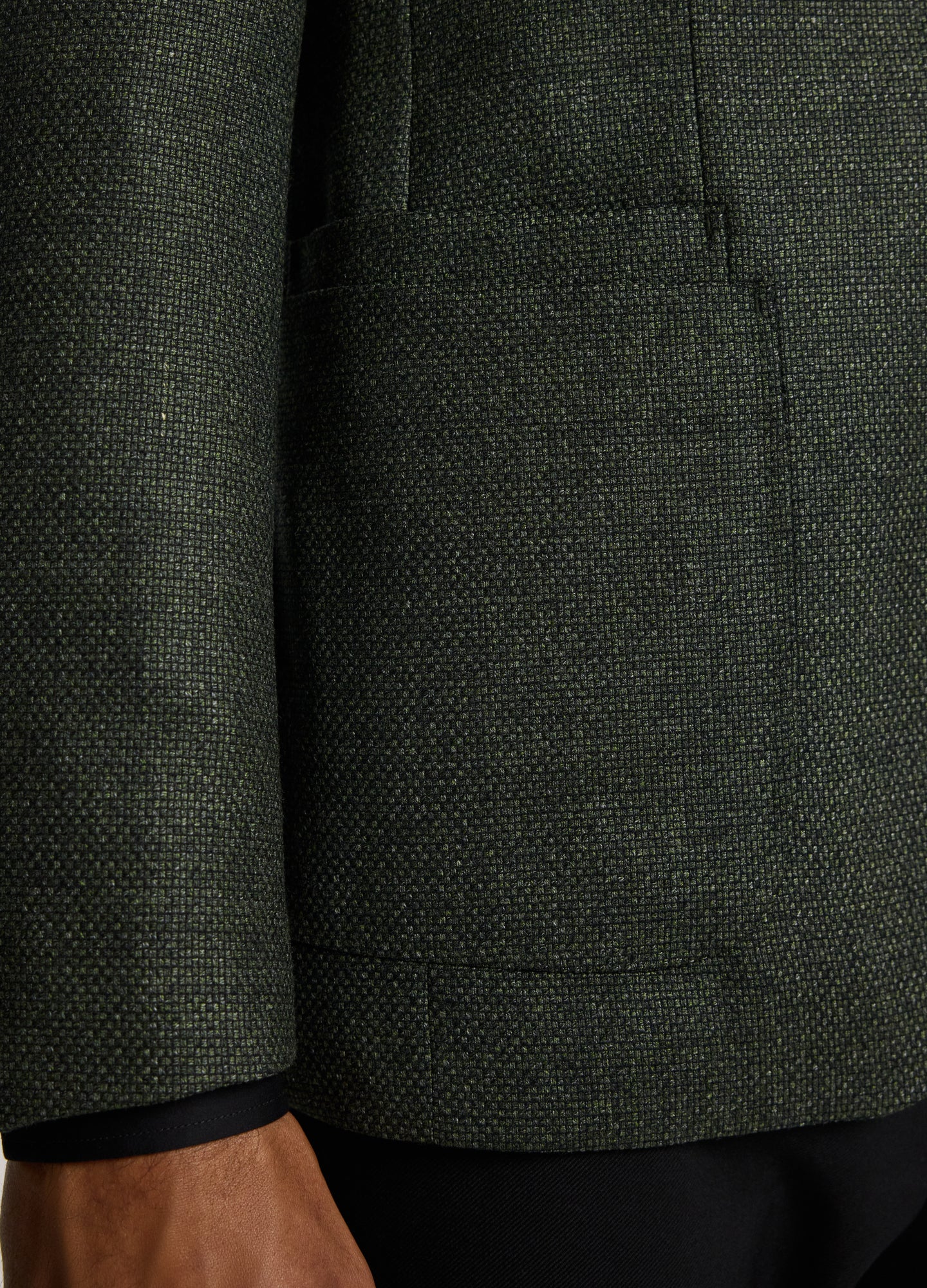Hopsack Wool Blazer Khaki
