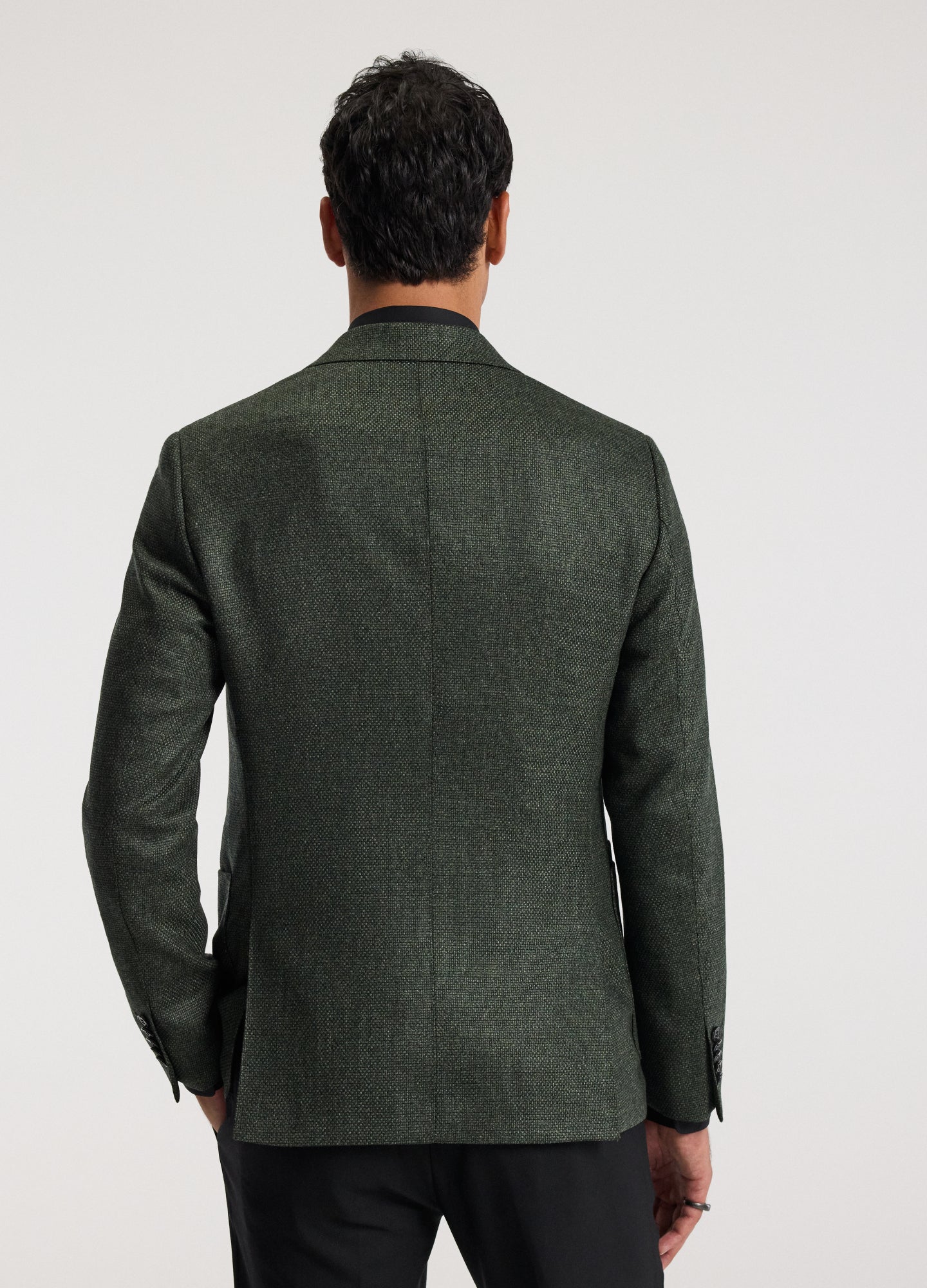 Hopsack Wool Blazer Khaki