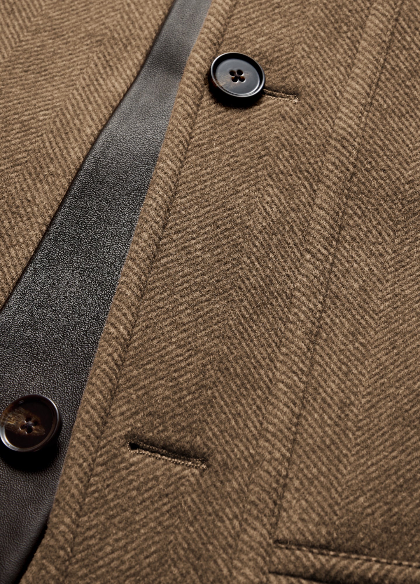 Wool Funnel Neck Coat Camel