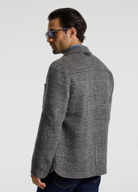 Double Faced Wool Shirt Jacket Black