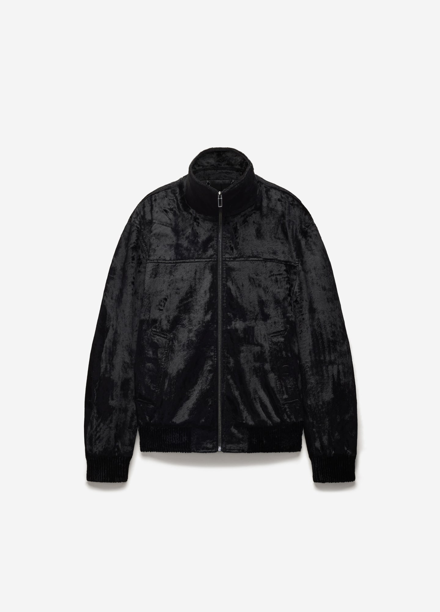 Velvet Bomber Jacket Black