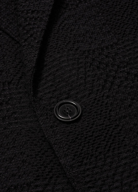 Seersucker Check Blazer Chocolate