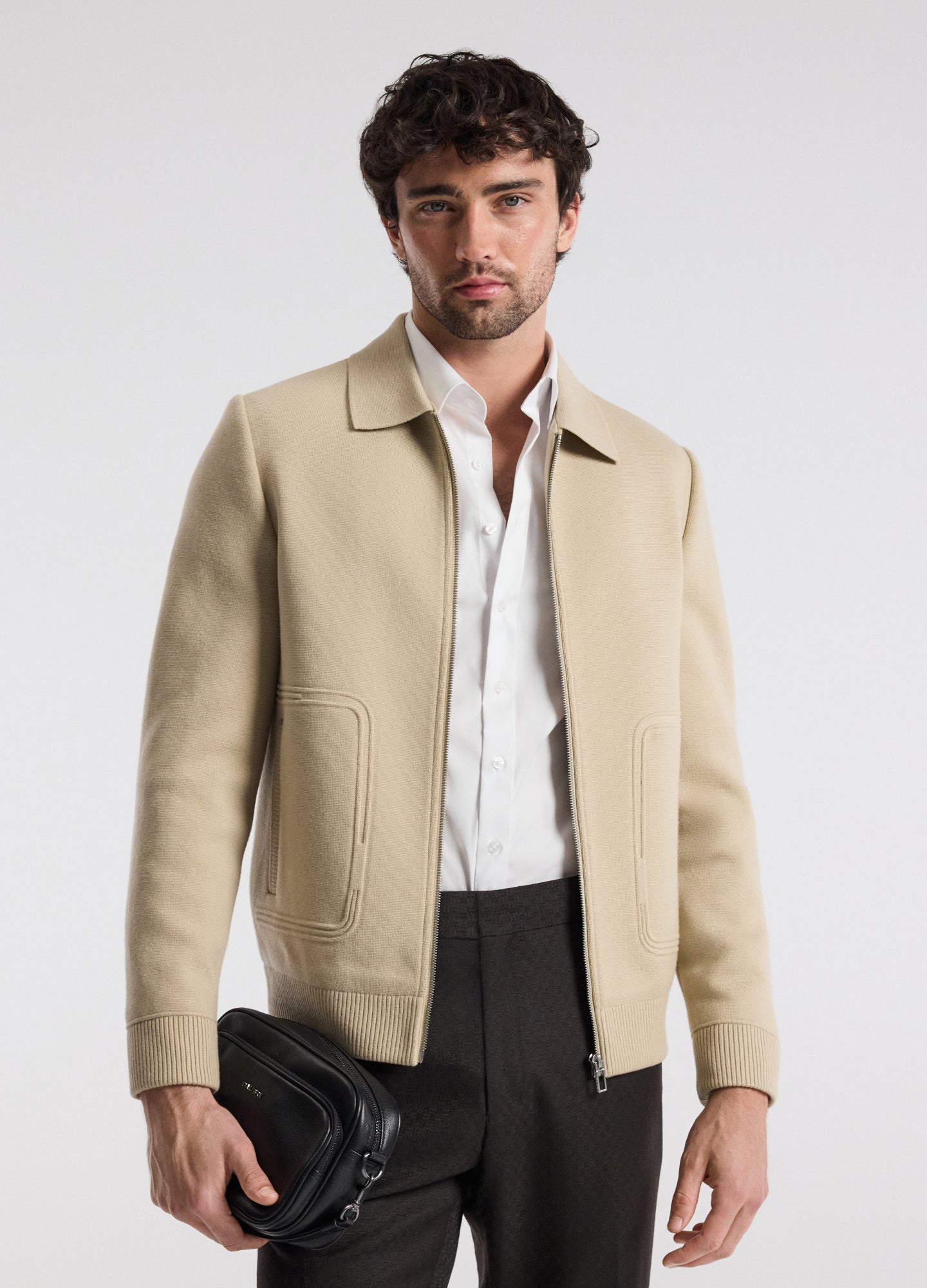 Milano Knit Jacket Stone
