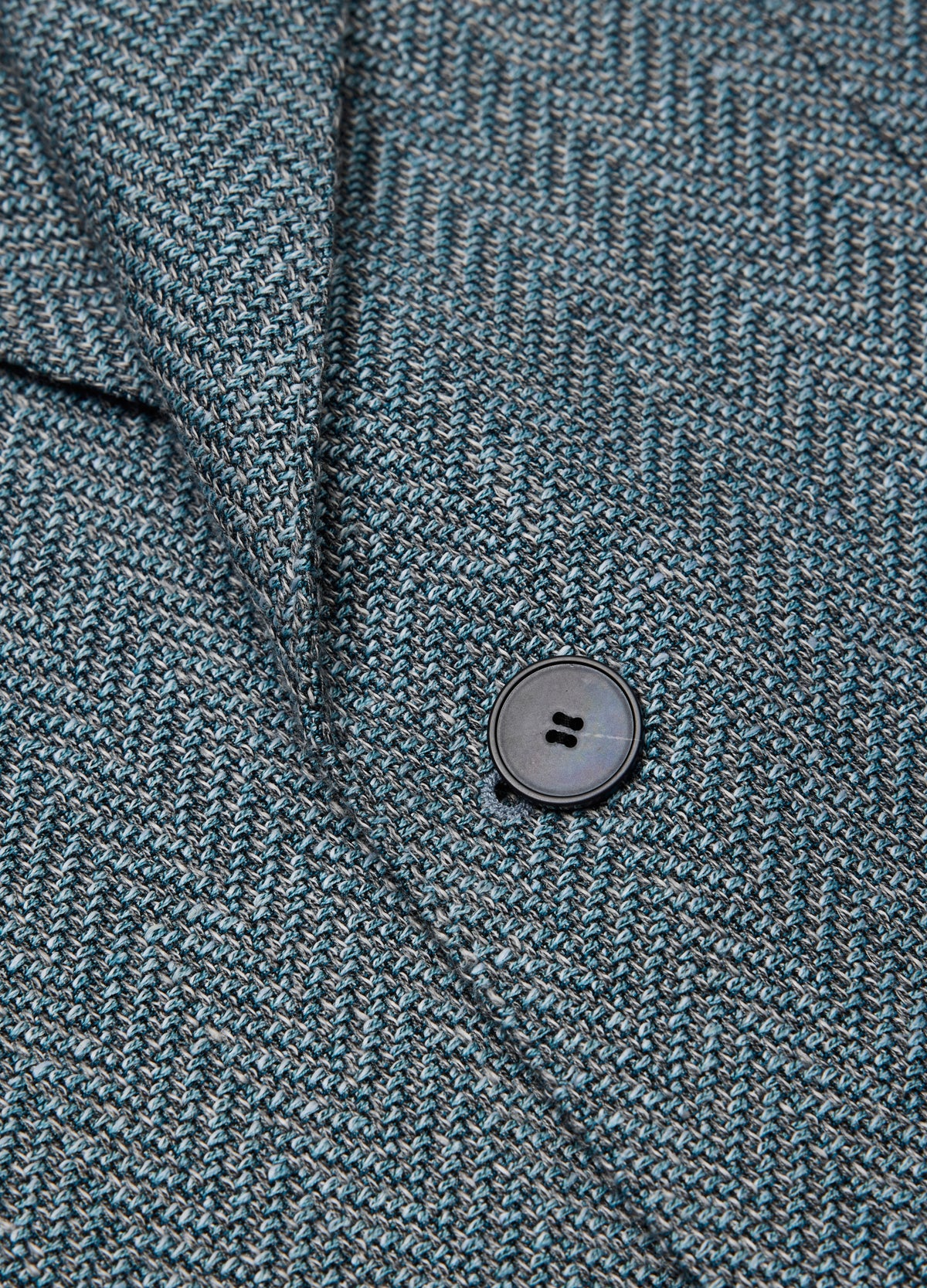 Tailored Melange Herringbone Blazer Seafoam