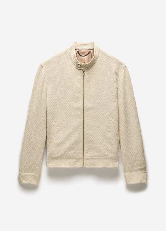 Herringbone Boucle Jacket Natural