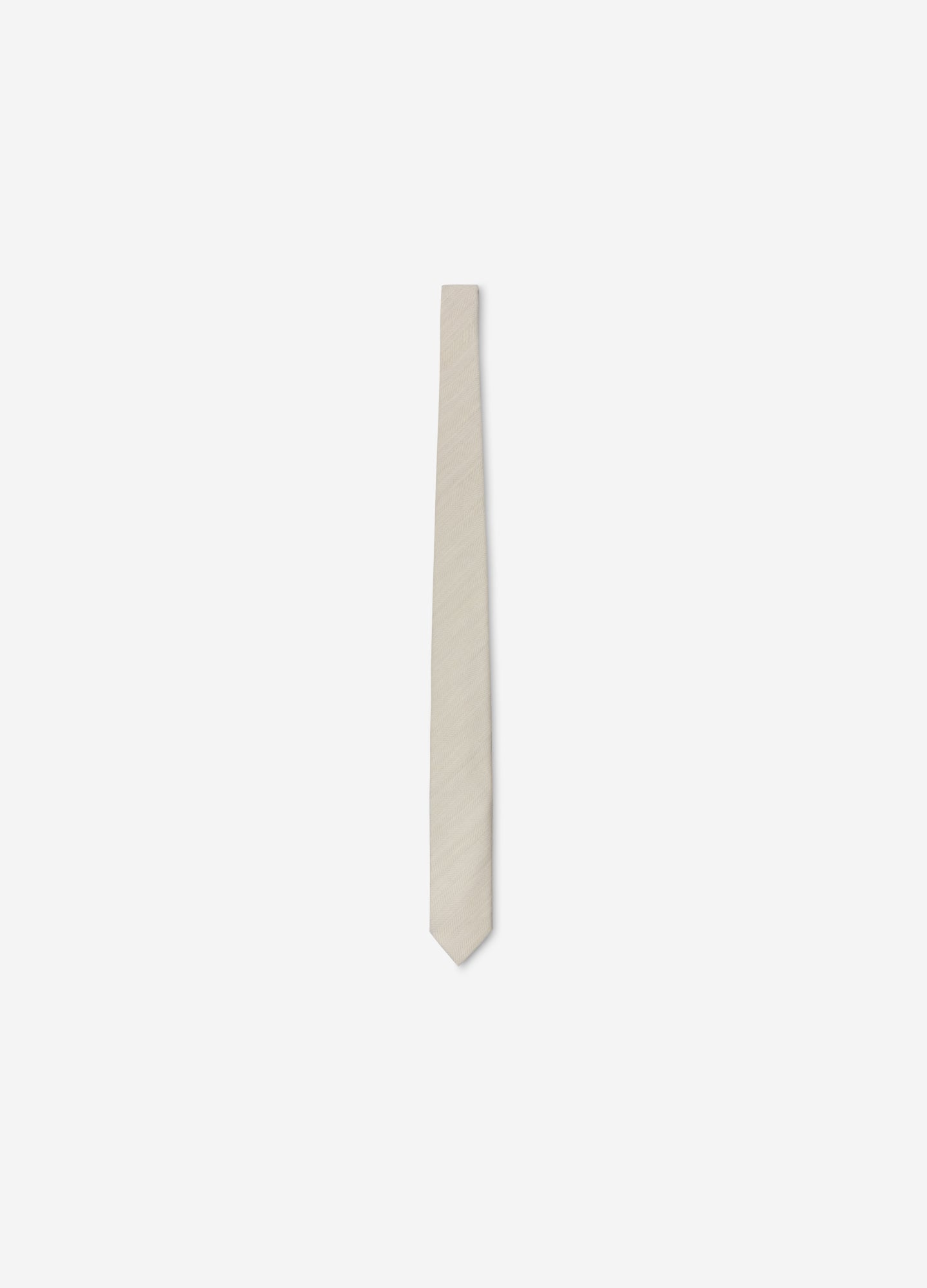 Textured Twill Wool Tie Natural